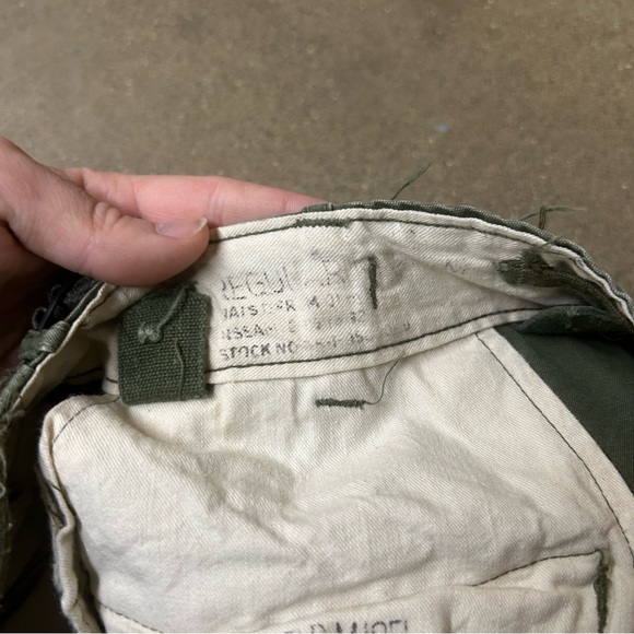 Vintage M-1951 Field Pants Mens 32x32 Green Cargo Utility 50s Shell Trousers WW2 - Picture 6 of 11